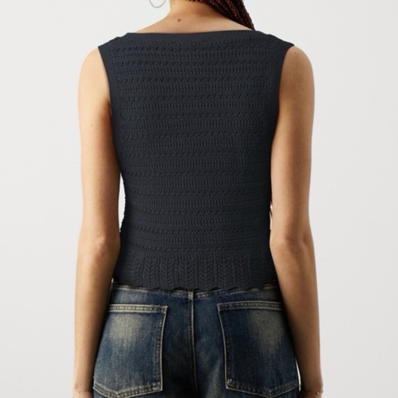 Abercrombie & Fitch Black Crochet Vest - Picture 2 of 14